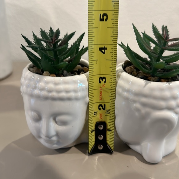 Set of 2 Succulent Buddha Planters New - Picture 2 of 11